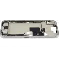 Mid-Frame Housing  W/ Charging Port Flex & Small Parts  For iPhone 16 Pro Max (EU / Global Version) (Used OEM Pull: Grade A) (White Titanium)