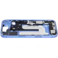 Mid-Frame Housing  W/ Charging Port Flex & Small Parts  For iPhone 16 (US Version) (Used OEM Pull: Grade C) (Ultramarine)