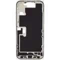 Mid-Frame Housing  W/ Charging Port Flex & Small Parts  For iPhone 16 Pro Max (EU / Global Version) (Used OEM Pull: Grade B) (White Titanium)