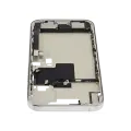 Mid-Frame Housing  W/ Charging Port Flex & Small Parts  For iPhone 16 Pro Max (EU / Global Version) (Used OEM Pull: Grade C) (White Titanium)