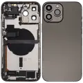 Back Housing W/ Charging Port Flex & Small Parts  For iPhone 13 Pro Max (EU / Global Version) (Used OEM Pull: Grade C) (Graphite)