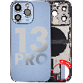 Back Housing W/ Charging Port Flex & Small Parts  For iPhone 13 Pro (US Version) (Used OEM Pull: Grade B) (Sierra Blue)