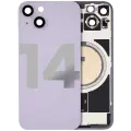 Back Glass w/ MagSafe Magnet For iPhone 14 (Quality - OEM Pull B) (Purple)