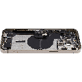 Back Housing W/ Charging Port Flex & Small Parts  For iPhone 14 Pro Max (EU / Global Version) (Used OEM Pull: Grade C) (Gold)