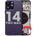 Back Housing W/ Charging Port Flex & Small Parts  For iPhone 14 Pro Max (EU / Global Version) (Used OEM Pull: Grade B) (Deep Purple)