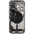 Back Housing W/ Charging Port Flex & Small Parts  For iPhone 14 Pro (US Version) (Used OEM Pull: Grade C) (Silver)