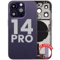 Back Housing W/ Charging Port Flex & Small Parts  For iPhone 14 Pro (US Version) (Used OEM Pull: Grade B) (Deep Purple)