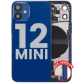 Back Housing W/ Charging Port Flex & Small Parts For iPhone 12 Mini (US Version) (Used OEM Pull: Grade A) (Blue)