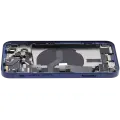 Back Housing W/ Charging Port Flex & Small Parts For iPhone 12 Mini (US Version) (Used OEM Pull: Grade A) (Blue)