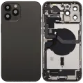 Back Housing W/ Charging Port Flex & Small Parts  For iPhone 12 Pro Max (EU / Global Version) (Used OEM Pull: Grade C) (Graphite)
