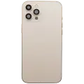 Back Housing W/ Charging Port Flex & Small Parts  For iPhone 12 Pro Max (EU / Global Version) (Used OEM Pull: Grade B) (Gold)