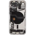 Back Housing W/ Charging Port Flex & Small Parts  For iPhone 12 (US Version) (Used OEM Pull: Grade C) (White)