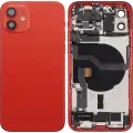 Back Housing W/ Charging Port Flex & Small Parts  For iPhone 12 (US Version) (Used OEM Pull: Grade C) (Red)