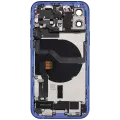 Back Housing W/ Charging Port Flex & Small Parts  For iPhone 12 (US Version) (Used OEM Pull: Grade C) (Blue)