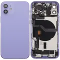 Back Housing W/ Charging Port Flex & Small Parts  For iPhone 12 (US Version) (Used OEM Pull: Grade B) (Purple)