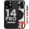 Back Housing W/ Small Parts For iPhone 14 Pro (EU / Global Version) (Aftermarket Plus) (Space Black)