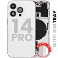 Back Housing W/ Small Parts For iPhone 14 Pro (EU / Global Version) (Used OEM Pull: Grade A) (Silver)