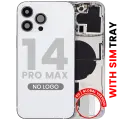 Back Housing W/ Small Parts For iPhone 14 Pro Max (EU / Global Version) (Aftermarket Plus) (Silver)