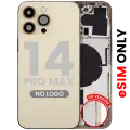 Back Housing W/ Small Parts For iPhone 14 Pro Max (US Version) (Aftermarket Plus) (Gold)