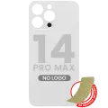 Back Glass With 3M Adhesive For iPhone 14 Pro Max (No Logo / Large Camera Hole) (Silver)