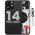 Back Housing W/ Small Parts For iPhone 14 Pro Max (US Version) (Used OEM Pull: Grade C) (Space Black)