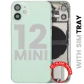Back Housing W/ Charging Port Flex & Small Parts  For iPhone 12 Mini (EU / Global Version) (Used OEM Pull: Grade A) (Green)