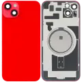 Back Glass w/ MagSafe Magnet For iPhone 14 Plus (Quality - OEM Pull C) (Red)
