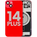 Back Glass w/ MagSafe Magnet For iPhone 14 Plus (Quality - OEM Pull B) (Red)
