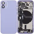 Back Housing W/ Charging Port Flex & Small Parts  For iPhone 12 Mini (EU / Global Version) (Used OEM Pull: Grade C) (Purple)