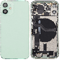 Back Housing W/ Charging Port Flex & Small Parts  For iPhone 12 Mini (EU / Global Version) (Used OEM Pull: Grade B) (Green)