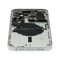 Back Housing W/ Small Parts For iPhone 14 Pro Max (EU / Global Version) (Used OEM Pull: Grade B) (Silver)