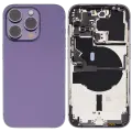 Back Housing W/ Small Parts For iPhone 14 Pro (EU / Global Version) (Used OEM Pull: Grade C) (Deep Purple)