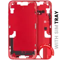 Mid-Frame Housing W/ Small Parts For iPhone 14 Plus (EU / Global Version) (Used OEM Pull: Grade B) (Red)