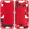 Mid-Frame Housing W/ Small Parts For iPhone 14 Plus (EU / Global Version) (Used OEM Pull: Grade B) (Red)