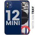 Back Housing W/ Charging Port Flex & Small Parts  For iPhone 12 Mini (EU / Global Version) (Used OEM Pull: Grade B) (Blue)