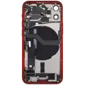 Back Housing W/ Charging Port Flex & Small Parts  For iPhone 12 Mini (US Version) (Used OEM Pull: Grade A) (Red)