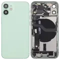 Back Housing W/ Charging Port Flex & Small Parts  For iPhone 12 Mini (US Version) (Used OEM Pull: Grade B) (Green)