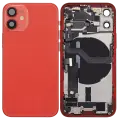 Back Housing W/ Charging Port Flex & Small Parts  For iPhone 12 Mini (US Version) (Used OEM Pull: Grade B) (Red)