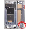 Mid-Frame Housing Compatible For Samsung Galaxy S25 Edge 5G (US & International Version) (Titanium Icyblue / Titanium Silver)