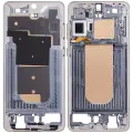 Mid-Frame Housing Compatible For Samsung Galaxy S25 Edge 5G (US & International Version) (Titanium Icyblue / Titanium Silver)