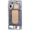Mid-Frame Housing Compatible For Samsung Galaxy S25 Edge 5G (US & International Version) (Titanium Icyblue / Titanium Silver)