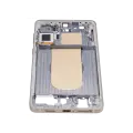 Mid-Frame Housing Compatible For Samsung Galaxy S25 Edge 5G (US & International Version) (Titanium Icyblue / Titanium Silver)
