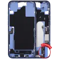 Mid-Frame Housing  W/ Charging Port Flex & Small Parts  For iPhone 16 Plus (US Version) (Used OEM Pull: Grade A) (Ultramarine)