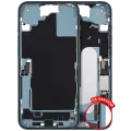 Mid-Frame Housing  W/ Charging Port Flex & Small Parts  For iPhone 16 Plus (US Version) (Used OEM Pull: Grade B) (Teal)