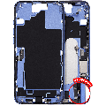 Mid-Frame Housing  W/ Charging Port Flex & Small Parts  For iPhone 16 Plus (US Version) (Used OEM Pull: Grade C) (Ultramarine)
