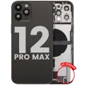 Back Housing W/ Charging Port Flex & Small Parts  For iPhone 12 Pro Max (US Version) (Used OEM Pull: Grade A) (Graphite)