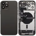 Back Housing W/ Charging Port Flex & Small Parts  For iPhone 12 Pro Max (US Version) (Used OEM Pull: Grade C) (Graphite)