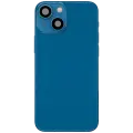 Back Housing W/ Charging Port Flex & Small Parts  For iPhone 13 Mini (EU / Global Version) (Used OEM Pull: Grade A) (Blue)