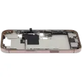 Mid-Frame Housing  W/ Charging Port Flex & Small Parts  For iPhone 16 Pro (EU / Global Version) (Used OEM Pull: Grade A) (Desert Titanium)