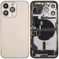 Back Housing W/ Charging Port Flex & Small Parts  For iPhone 13 Pro (EU / Global Version) (Used OEM Pull: Grade B) (Gold)